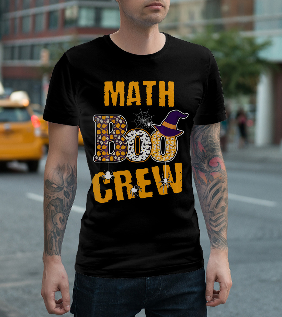 Math Boo Crew Halloween Teacher Pumpkins Spiders Hat T-Shirt