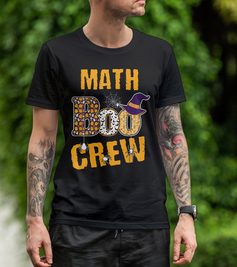 Math Boo Crew Halloween Teacher Pumpkins Spiders Hat T-Shirt