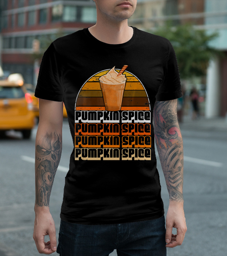 Vintage Pumpkin Spice Frappe Retro Pumpkin Spice Coffee T-Shirt