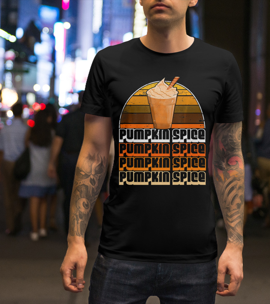 Vintage Pumpkin Spice Frappe Retro Pumpkin Spice Coffee T-Shirt