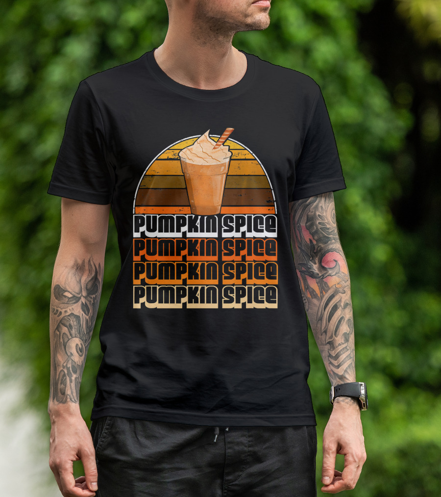 Vintage Pumpkin Spice Frappe Retro Pumpkin Spice Coffee T-Shirt