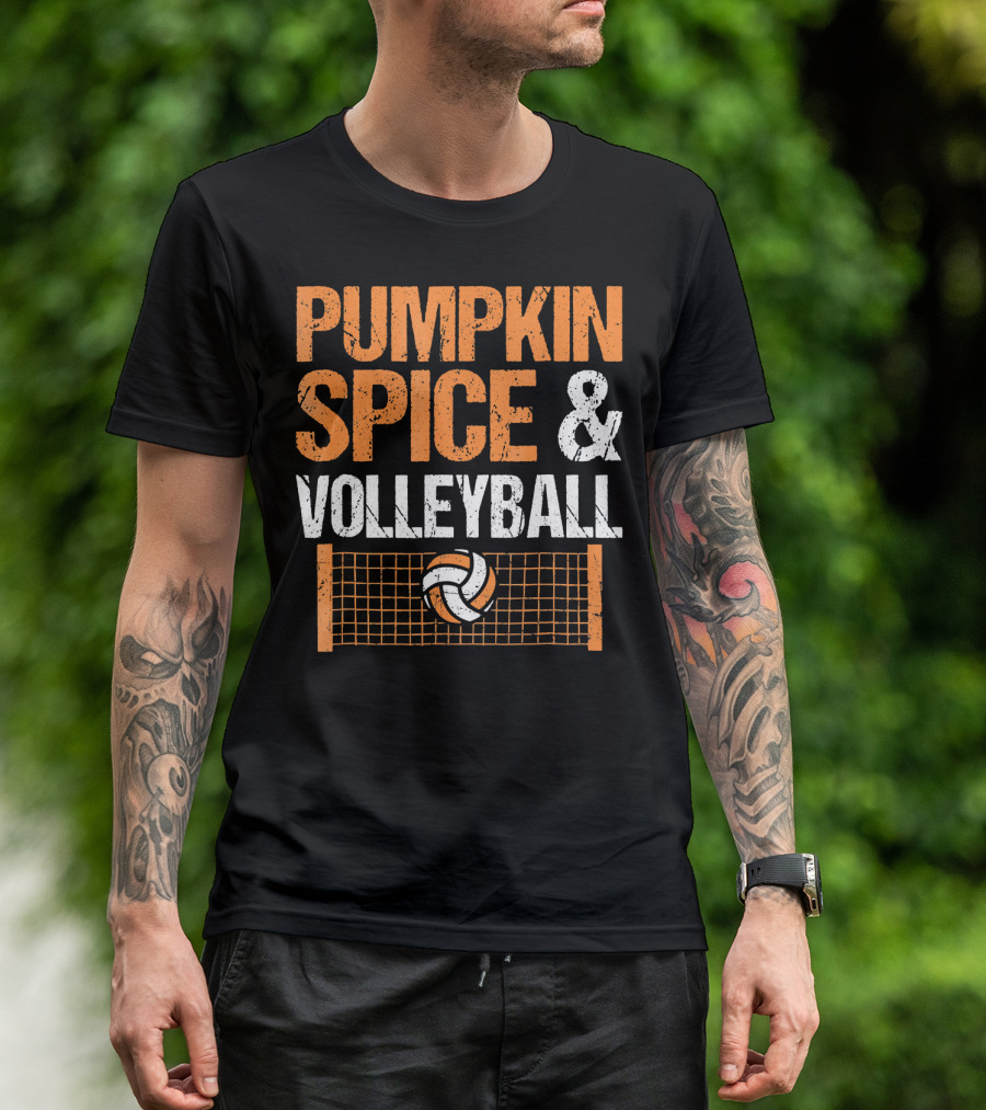 Pumpkin Spice And Volleyball Fall Season Essentials T-Shirt