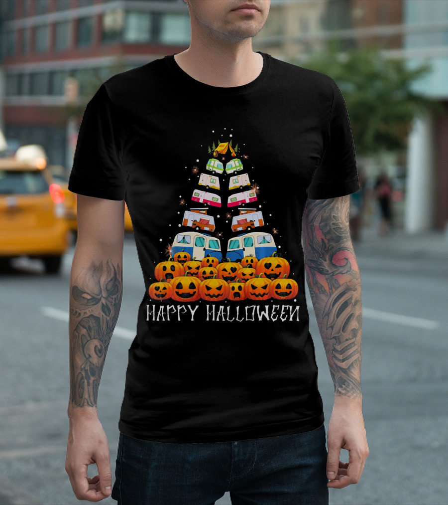 Happy Halloween Pumpkin Camper Fun T-Shirt