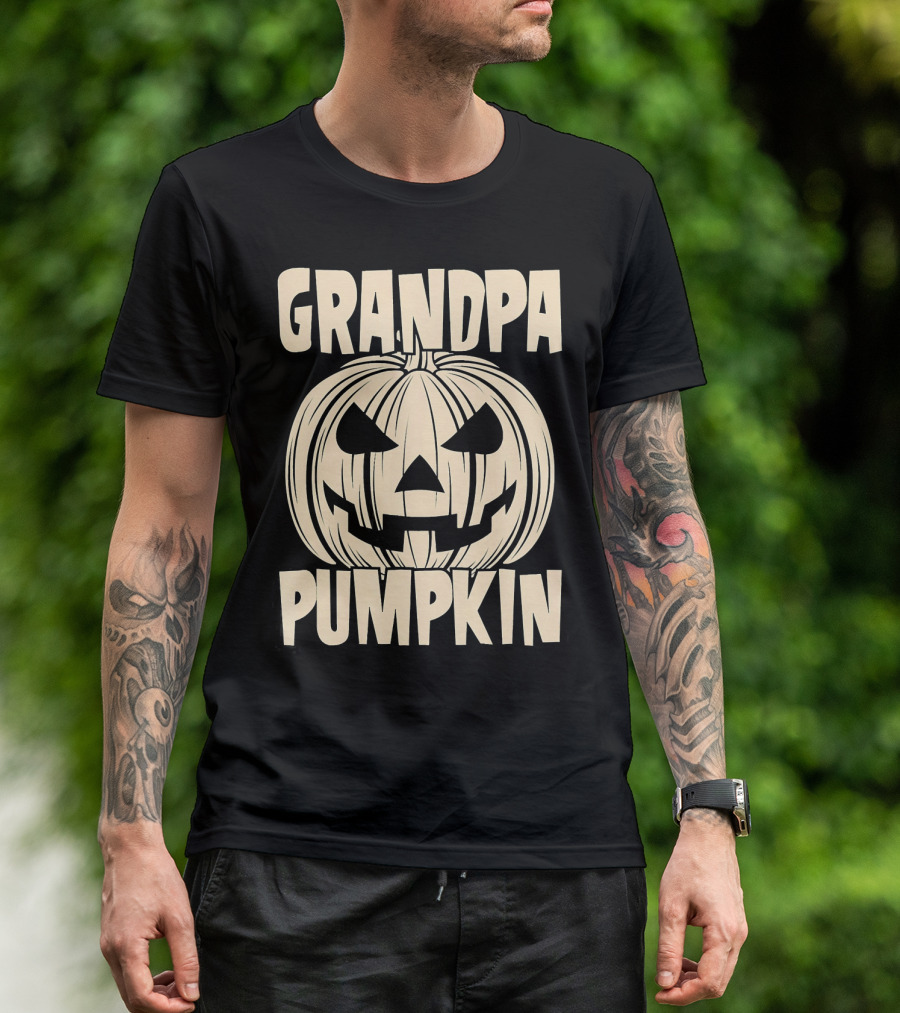 Grandpa Pumpkin Halloween T-Shirt