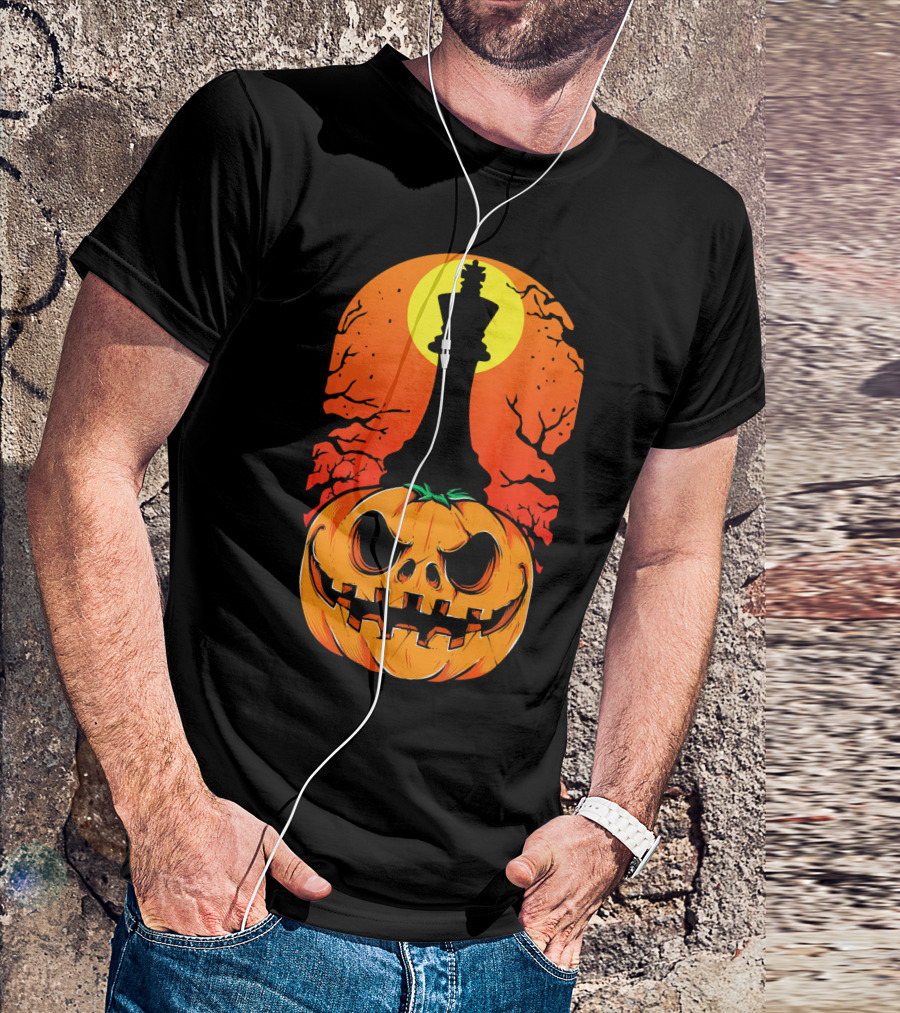 King Pumpkin Chess Moon Halloween Pumpkin King T-Shirt