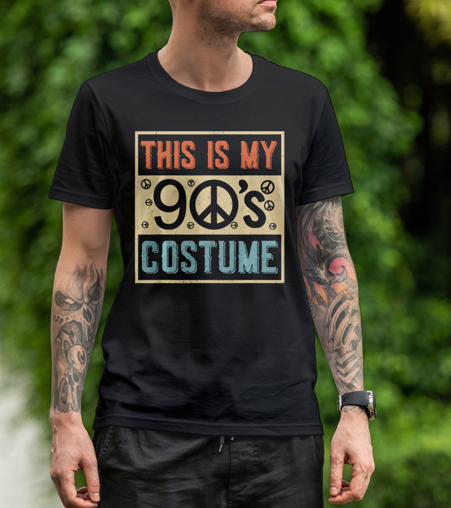 This Is My 90s Costume Peace Sign Halloween 1990 T-Shirt