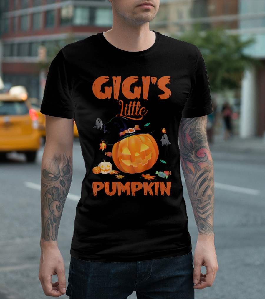 Gigi's Little Pumpkin Halloween Ghosts Candy Jack-O'-Lantern T-Shirt