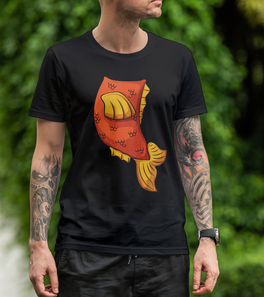 Fish Costume For Halloween Goldfish Tail T-Shirt