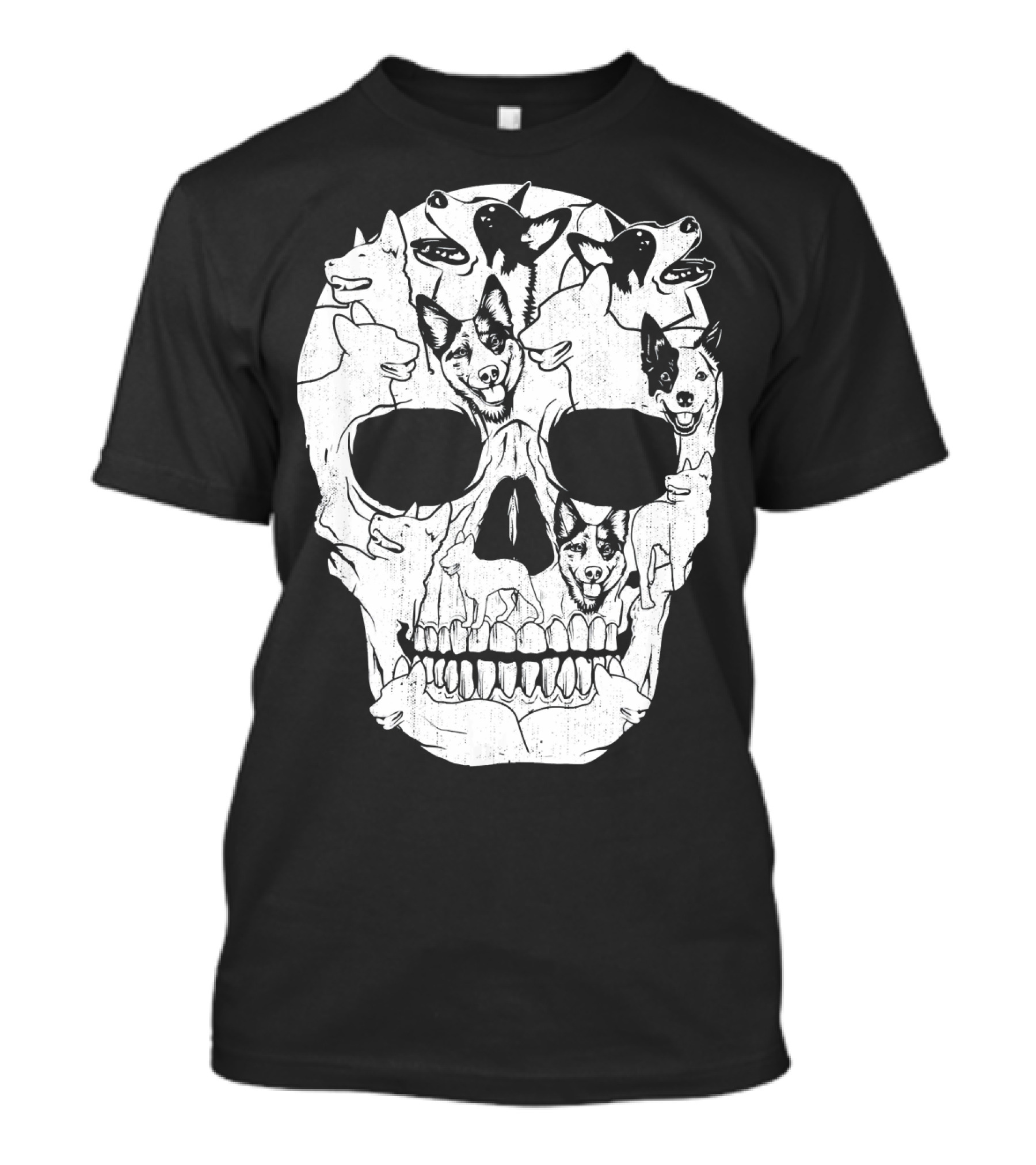 Australian Cattle Dog Skull Halloween Co Canine T-Shirt
