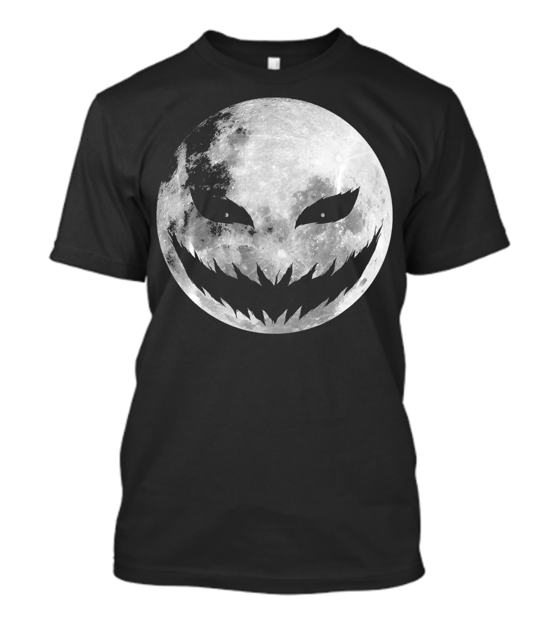 Jack O Lantern Scary Face On Moon Halloween T-Shirt