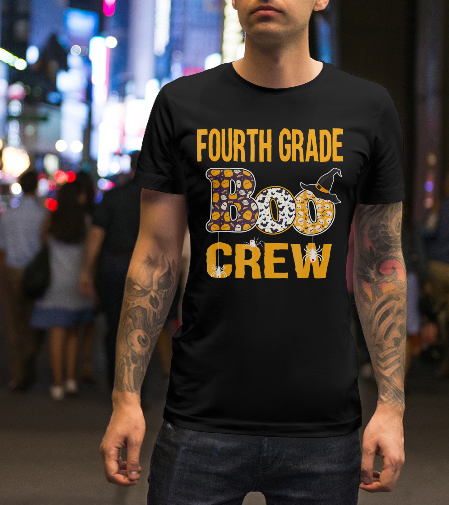 Fourth Grade Boo Crew Halloween Theme Teacher Gift T-Shirt