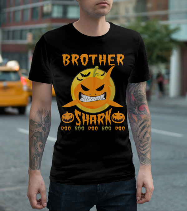 Brother Shark Doo Boo Boo Pumpkin Halloween T-Shirt