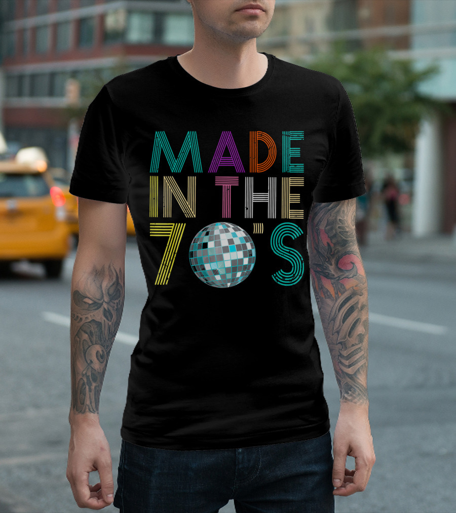 Made in the 70's Disco Ball Style Retro Costume T-Shirt