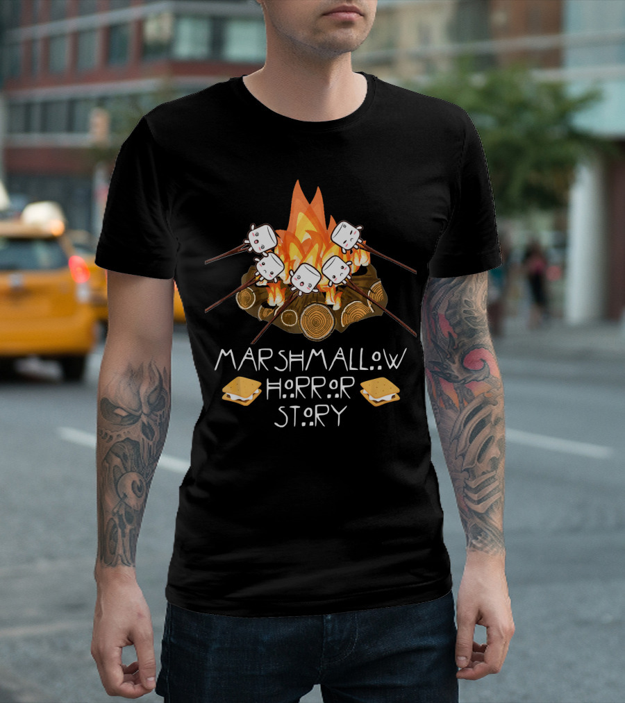 Marshmallow Horror Story Campfire S'Mores T-Shirt