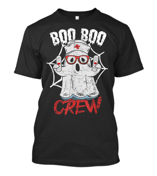Boo Boo Crew Halloween Costume Nurse Ghost T-Shirt
