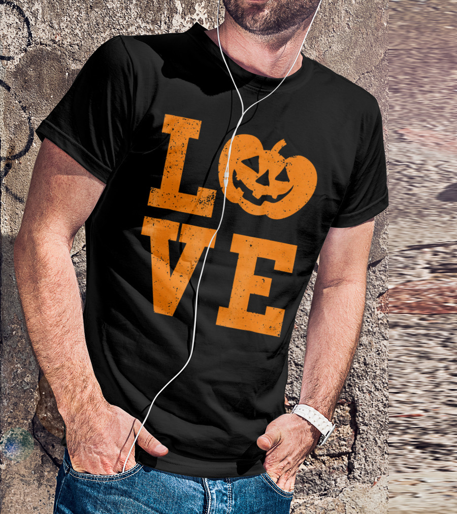 LOVE Halloween Funny Jack O Lantern T-Shirt