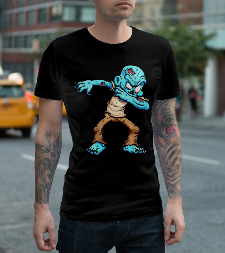 Dabbing Zombie Halloween Dab Creature T-Shirt