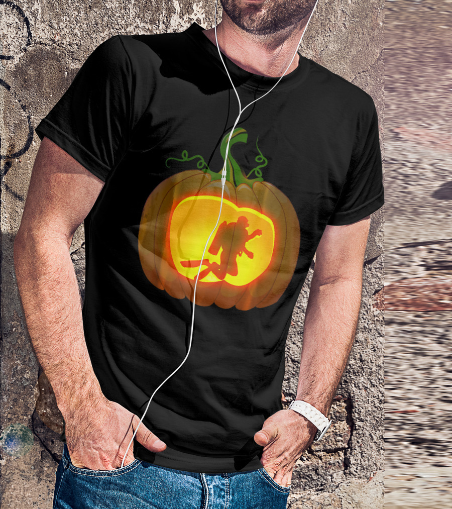 Scuba Diving Pumpkin Carving T-Shirt