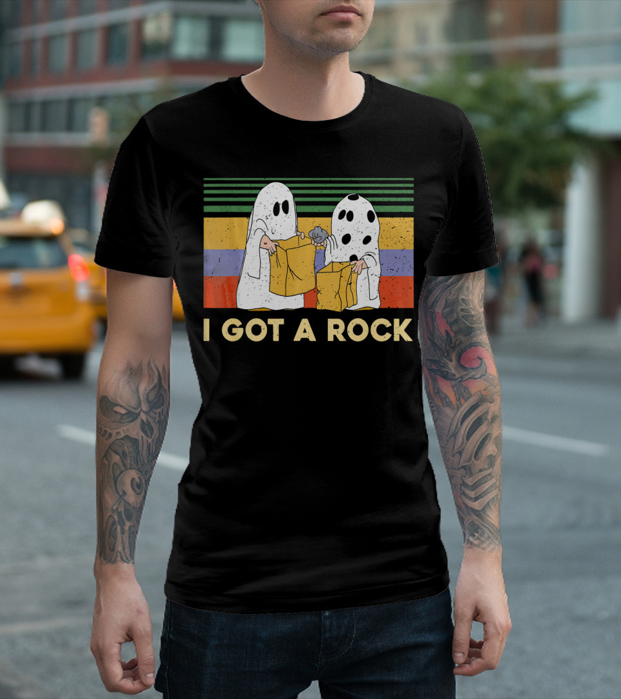 Ghost Halloween I Got a Rock Vintage T-Shirt