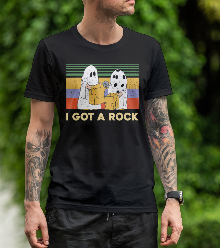 Ghost Halloween I Got A Rock Vintage T-Shirt