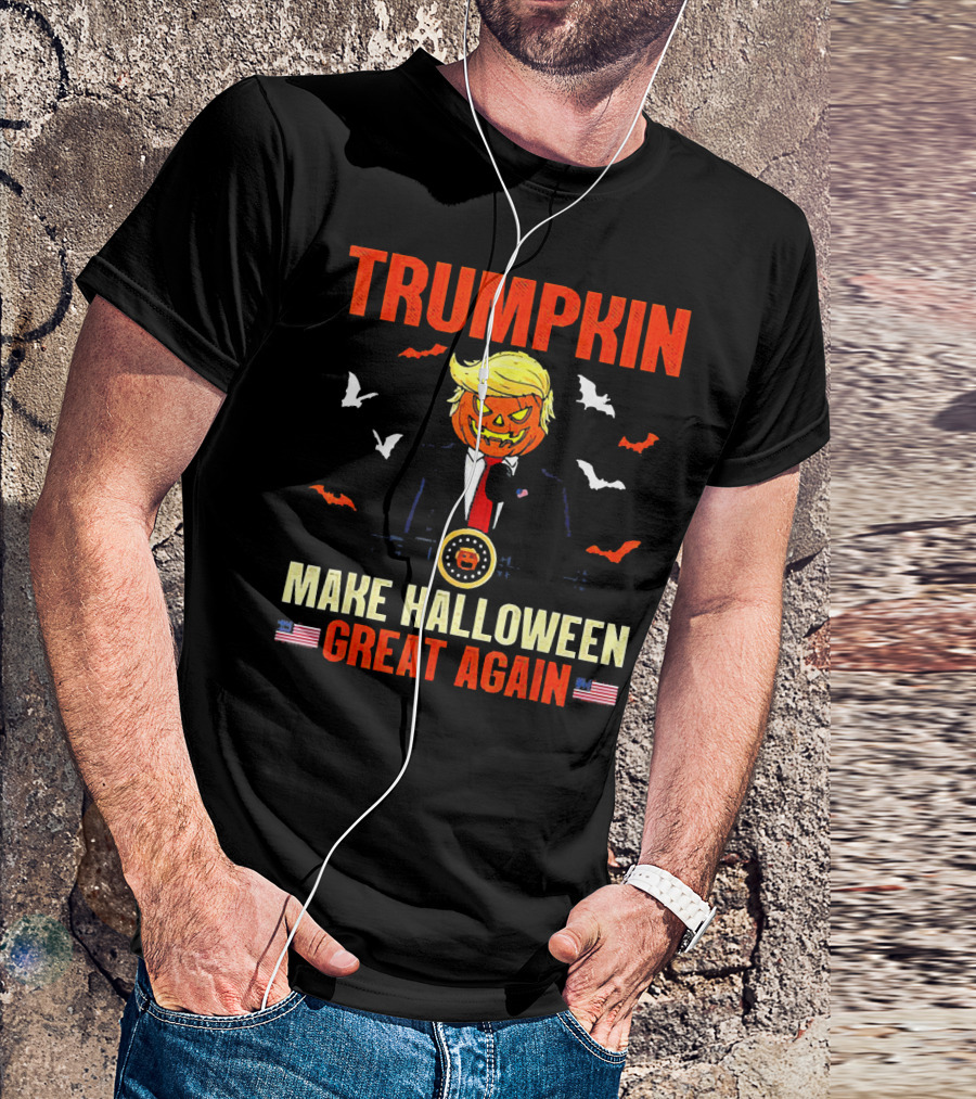 Trumpkin Make Halloween Great Again Atledpro Pumpkin Head Halloween T-Shirt