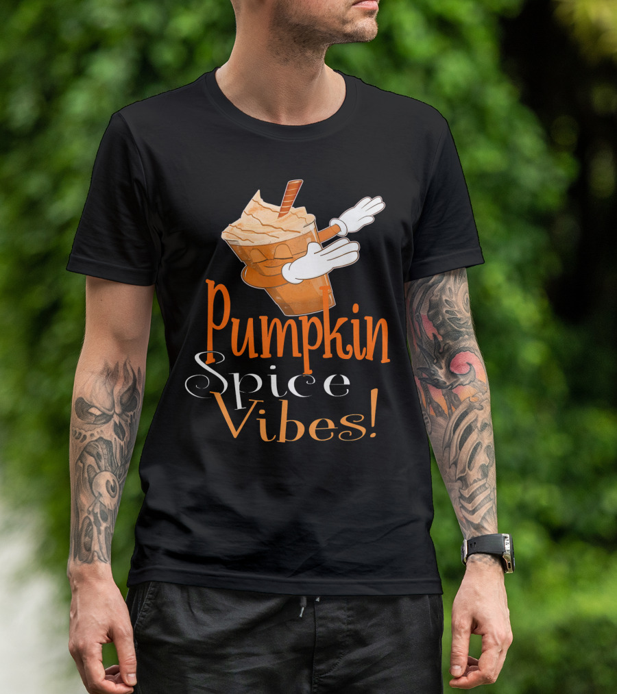 Pumpkin Spice Vibes Frappe Dabbing T-Shirt