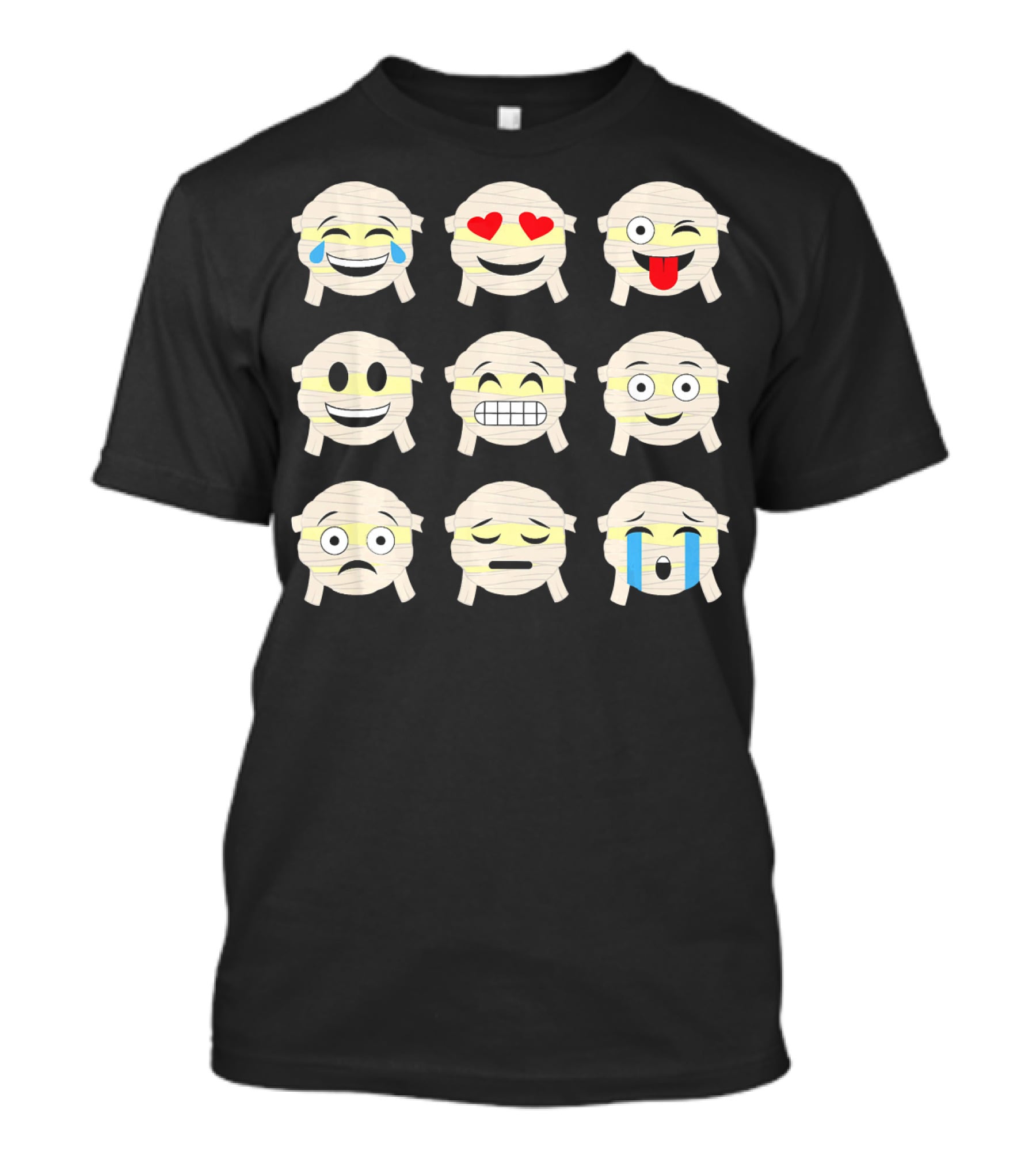 Mummy Emoji Funny Faces Emoticon Mummies Collection T-Shirt