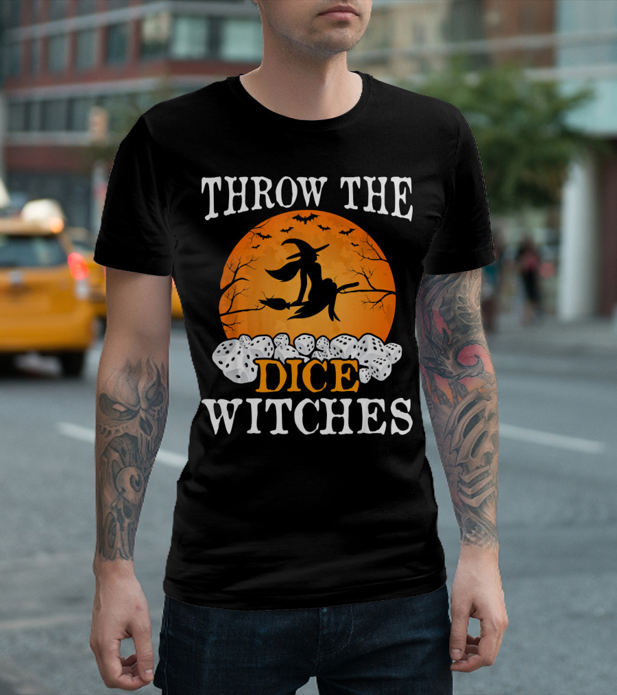 Throw the Dice Witches Halloween Bunco Night T-Shirt