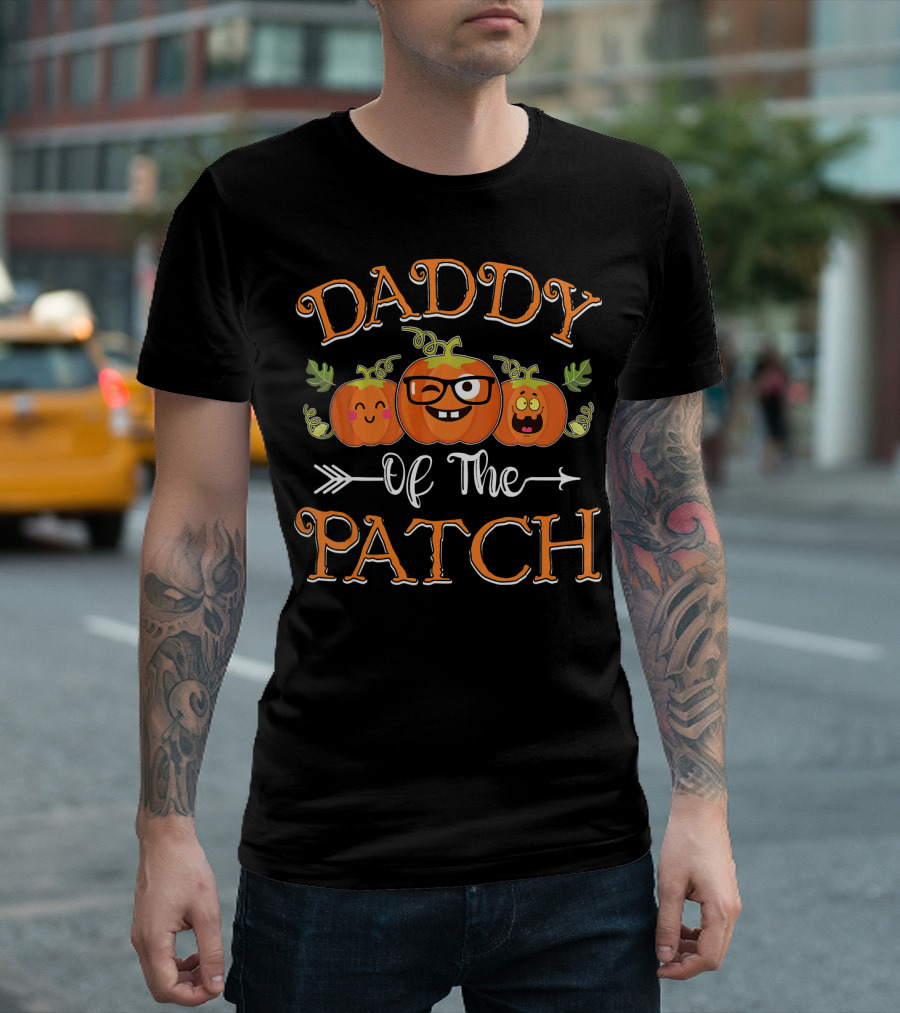 Daddy of The Patch Pumpkin Cute Family Halloween T-Shirt
