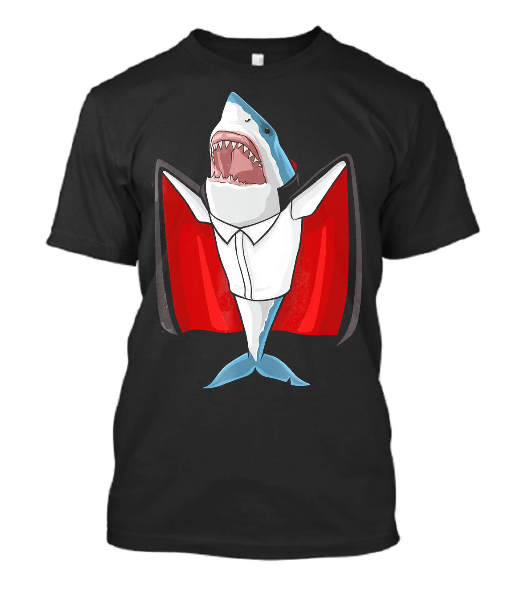 Halloween Shark Vampire Funny Costume T-Shirt