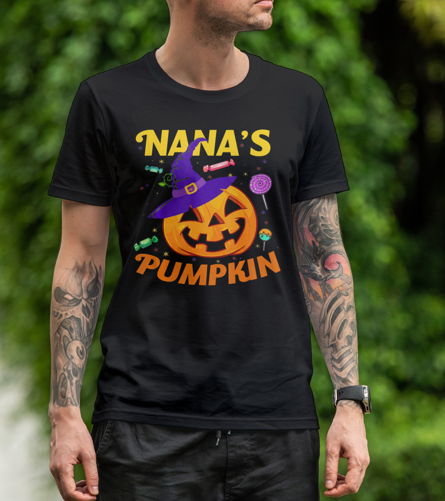 Nana's Pumpkin Halloween Candy For Toddlers T-Shirt