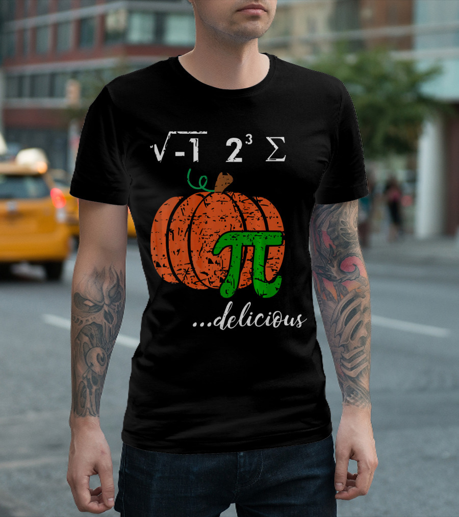 I Ate Some Pumpkin Pi Pie Math Teacher Delicious π 23 Sigma Cube Root Holiday Teacher T-Shirt