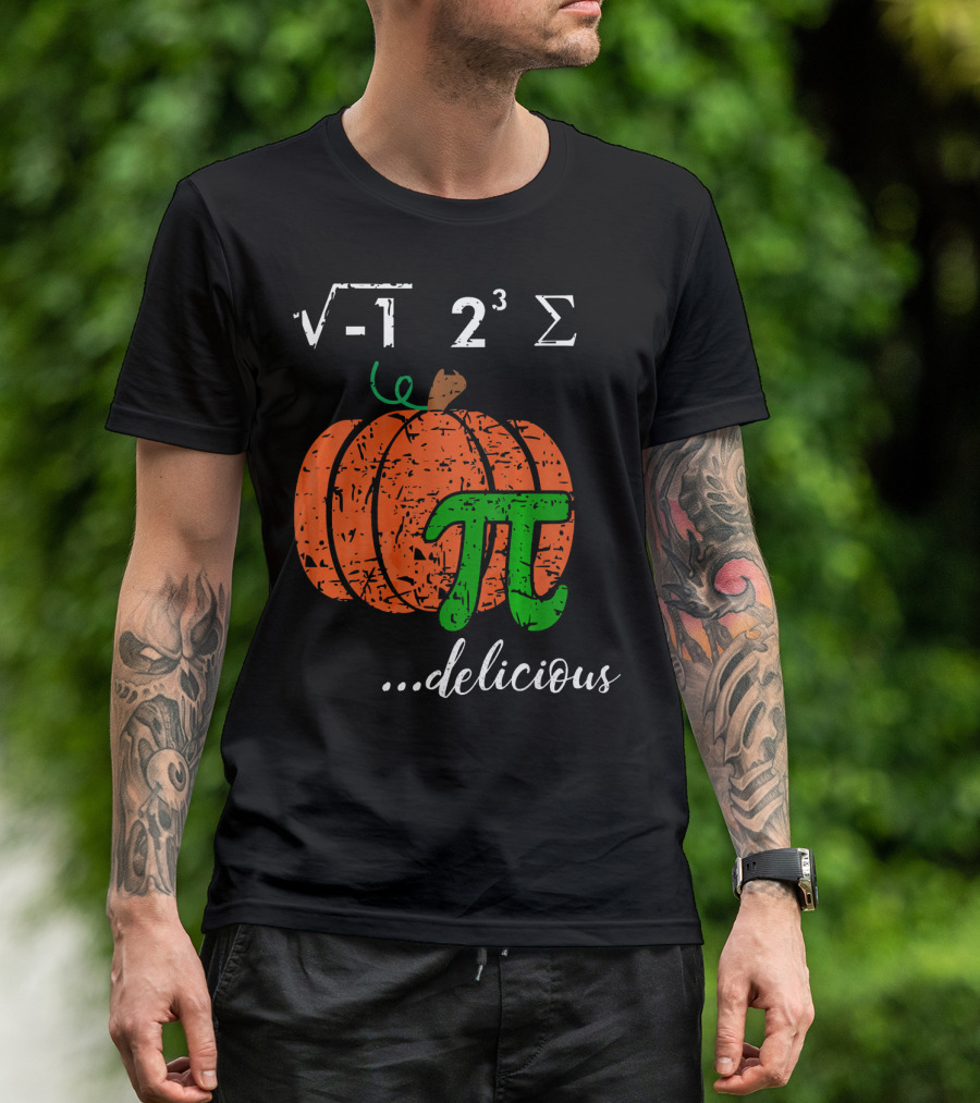 I Ate Some Pumpkin Pi Pie Math Teacher Delicious π 23 Sigma Cube Root Holiday Teacher T-Shirt