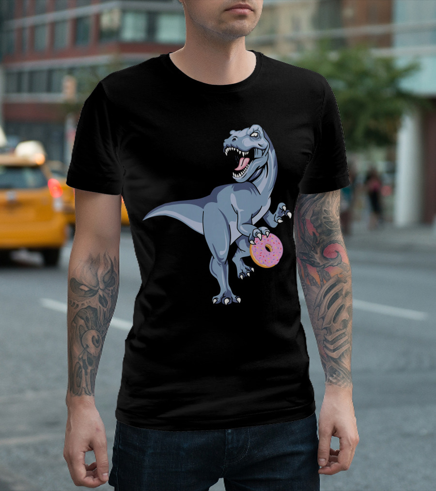 Dinosaur Donut Dino Doughnut Sprinkles T-Rex T-Shirt
