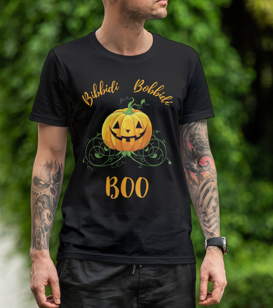 Bibbidi Bobbidi Boo Halloween Jack O Lantern Pumpkin T-Shirt