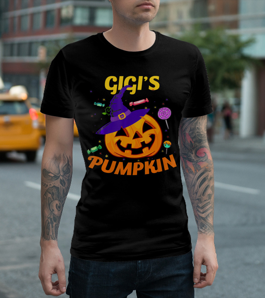 Gigi's Pumpkin Halloween Candy Witch Hat Toddler T-Shirt