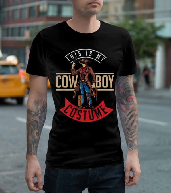 This Is My Cowboy Costume Halloween Western T-Shirt