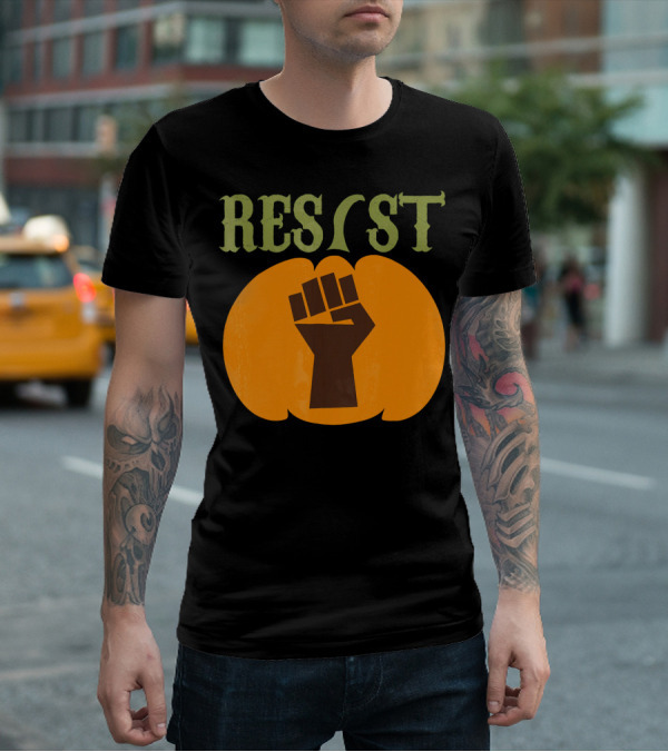 Resist Halloween Pumpkin Fist Political T-Shirt