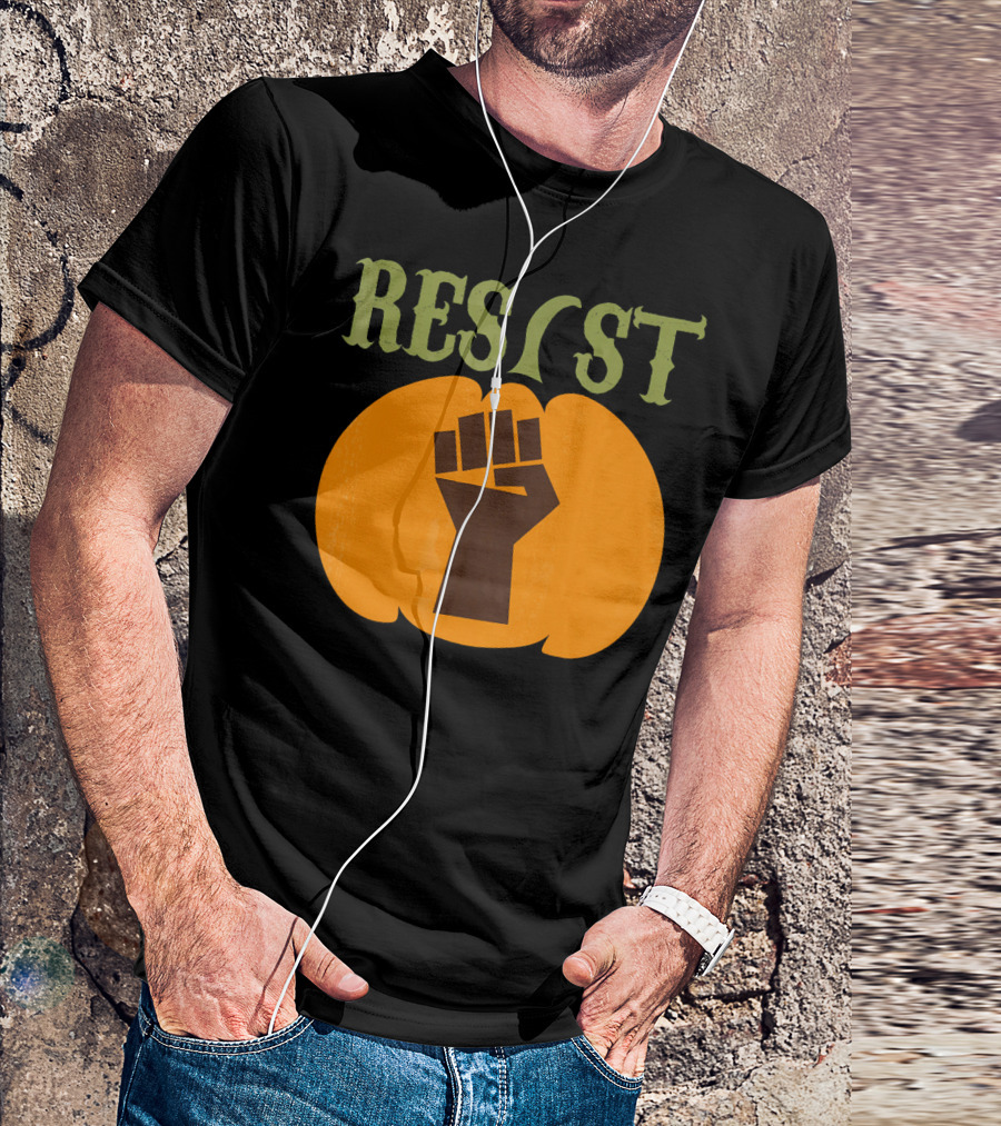 Resist Halloween Pumpkin Fist Political T-Shirt