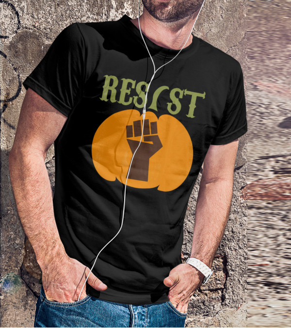 Resist Halloween Pumpkin Fist Political T-Shirt