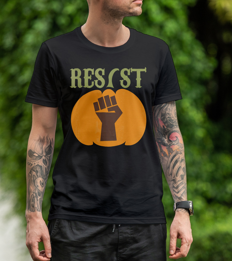 Resist Halloween Pumpkin Fist Political T-Shirt