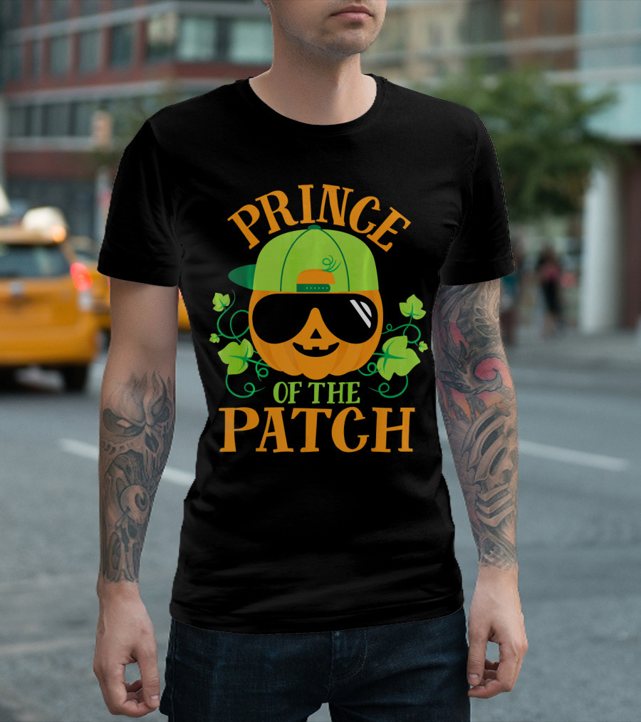 Prince Pumpkin Of The Patch In Shades And Green Hat T-Shirt