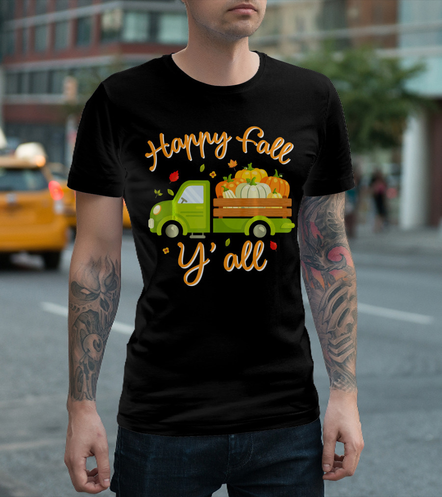 Happy Fall Y'all Pumpkin Truck Costume T-Shirt