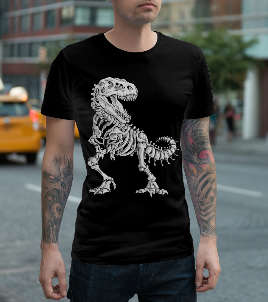 Halloween Dinosaur Skeleton T-Shirt