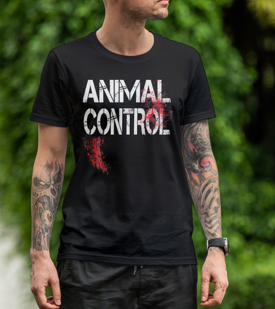 ANIMAL CONTROL Red Paint Splatter T-Shirt