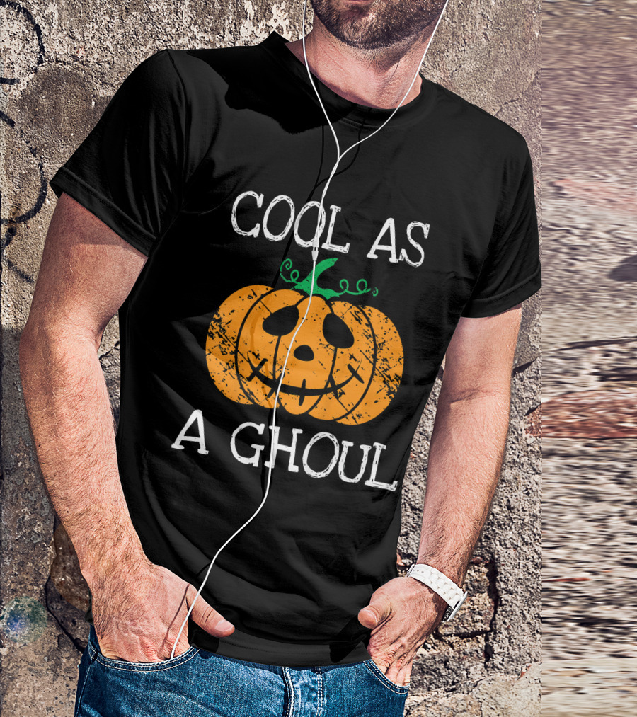 Cool As A Ghoul Kids Cute Pumpkin T-Shirt