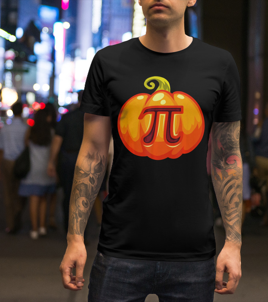 Math Teacher Pi Symbol Pumpkin Halloween Costume T-Shirt