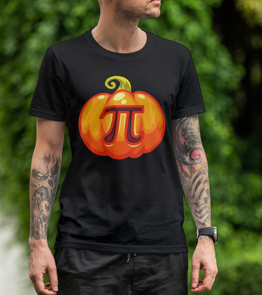 Math Teacher Pi Symbol Pumpkin Halloween Costume T-Shirt