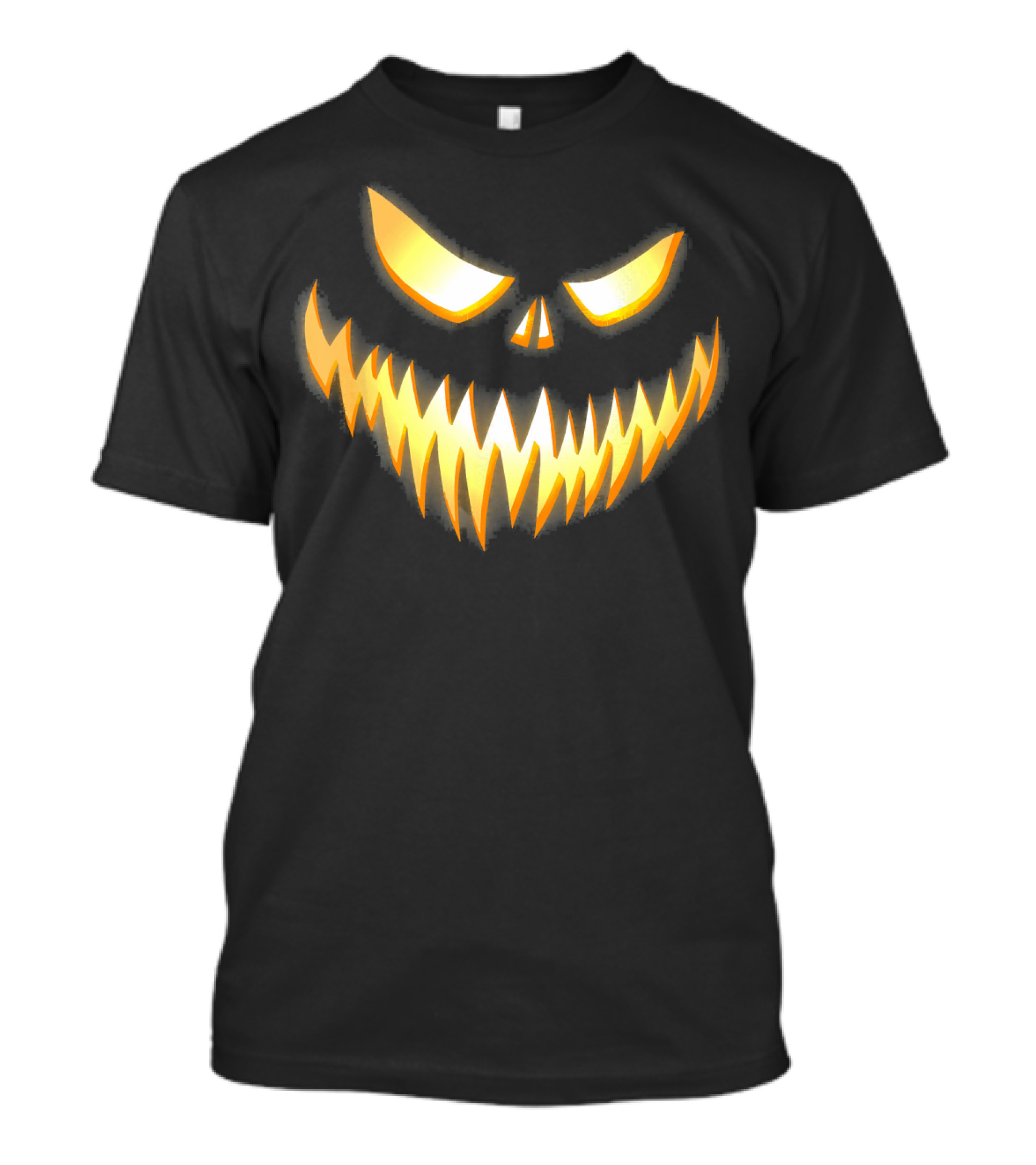 Scary Pumpkin Jack-O'-Lantern Face T-Shirt