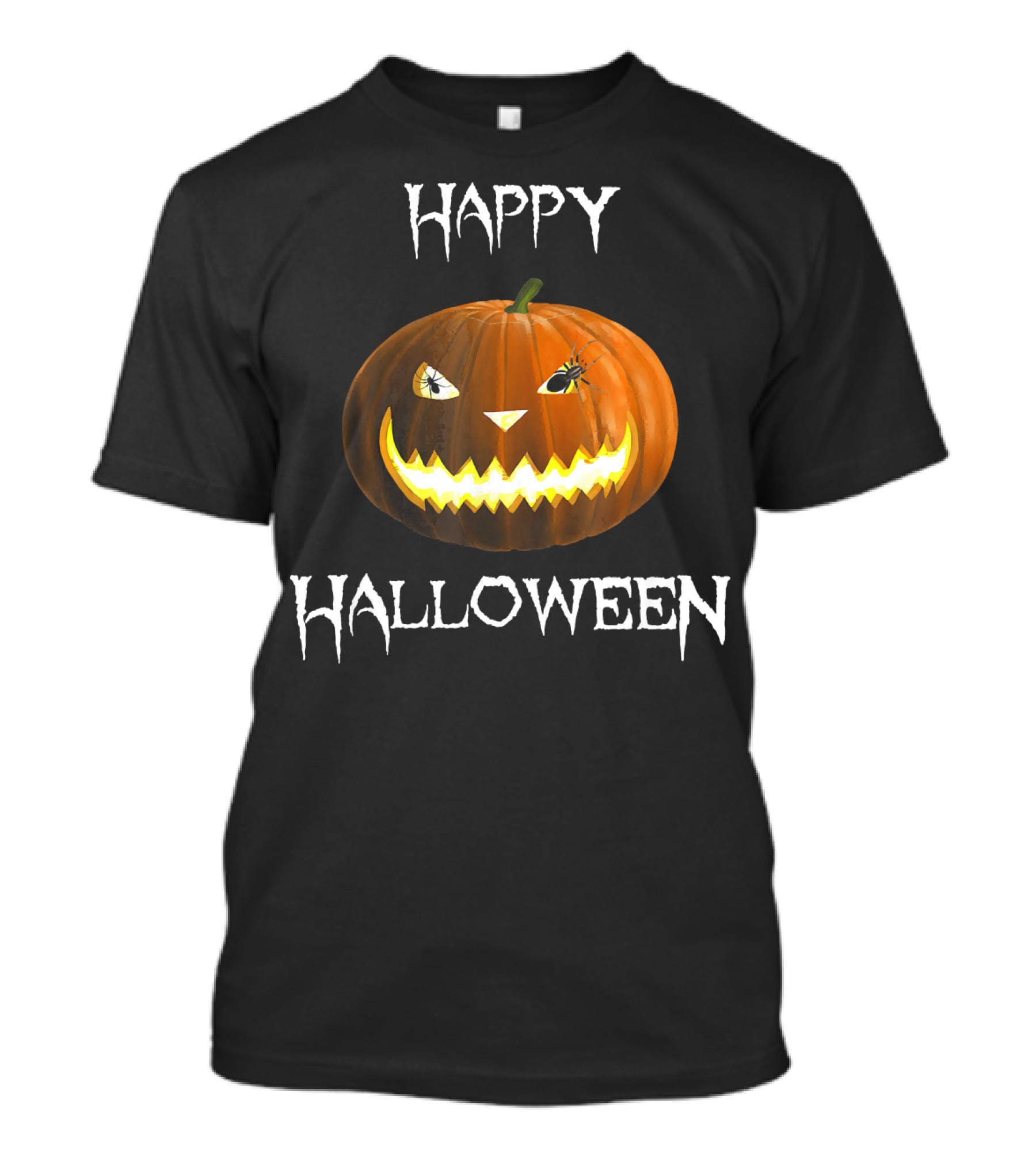 Happy Halloween Pumpkin And Spider Jack-O'-Lantern (D010 T-Shirt